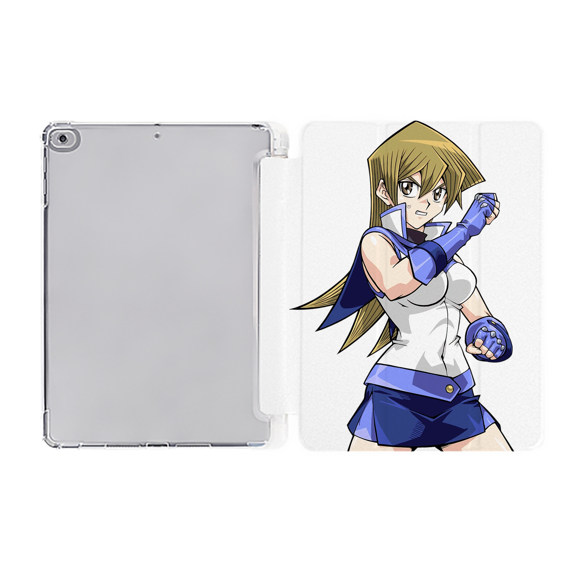 （画像用） 遊☆戯☆王 Yu-Gi-Oh! IPad ケース ペン収納付き 三つ折りスタンド PUレザー×シリコン 対応機種9.5/10.5/10.9インチ